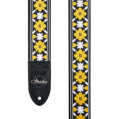 AMUMU Yellow Flower Guitar Strap -CO30J
